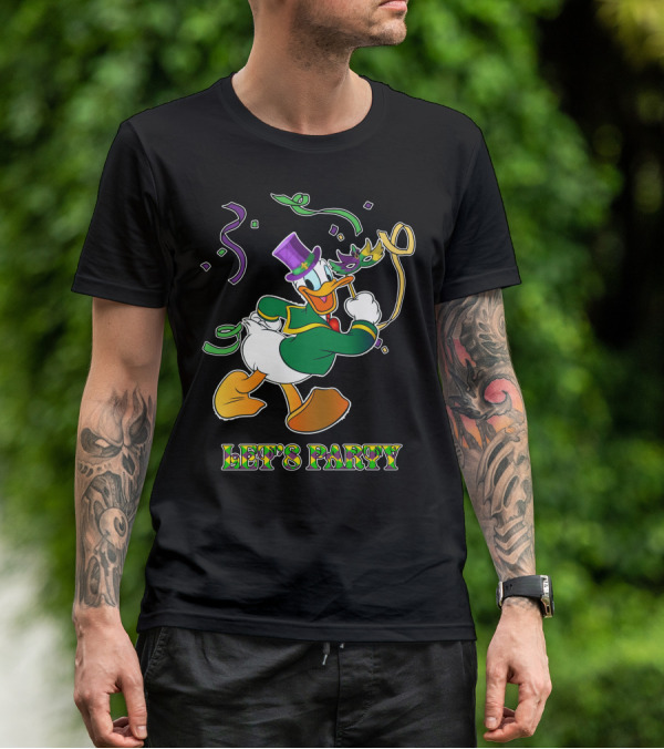 Donald Let's Party Mardi Gras Celebration T-Shirt