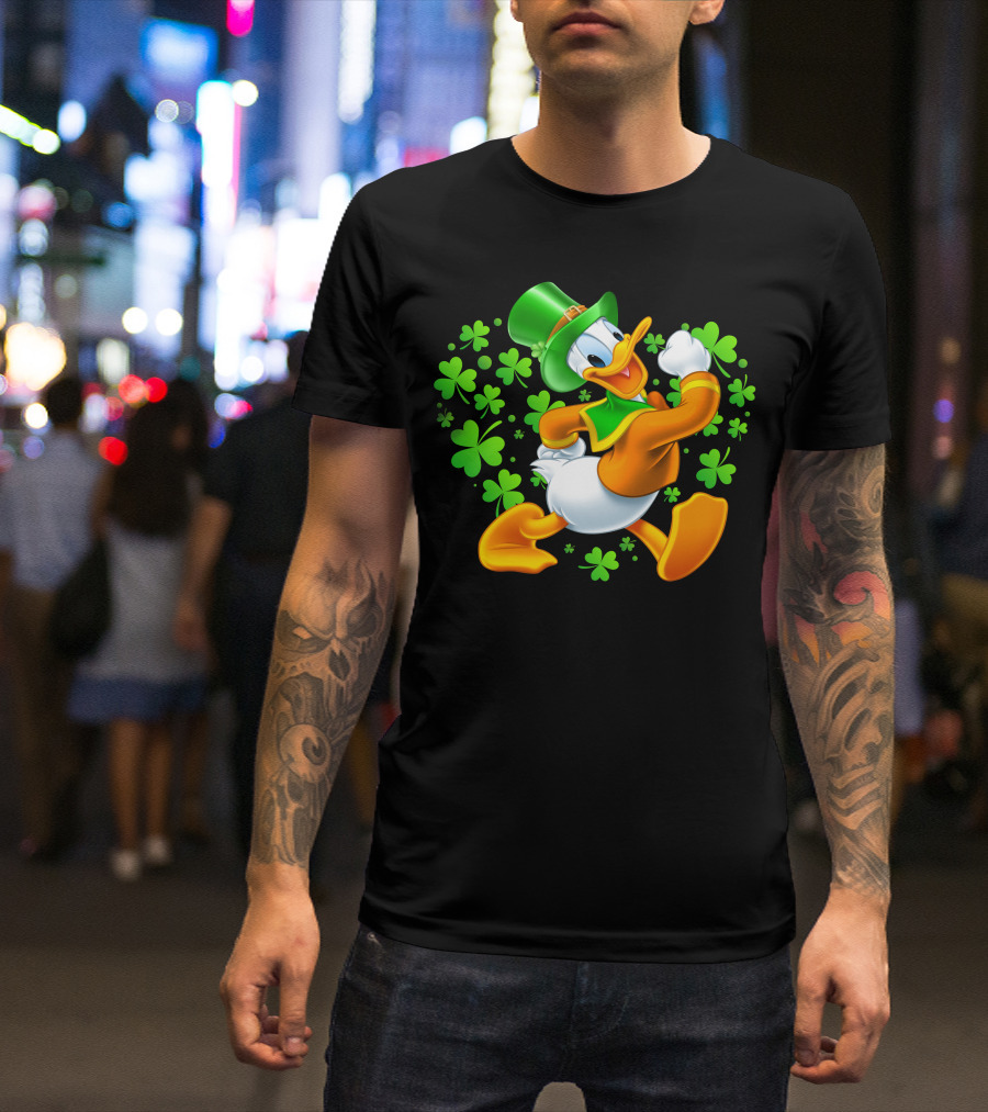 Donald Duck St. Patrick's Day Shamrock Hat T-Shirt