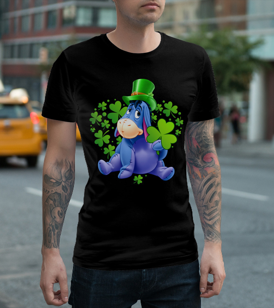 Eeyore St. Patrick's Day Clover Hat T-Shirt