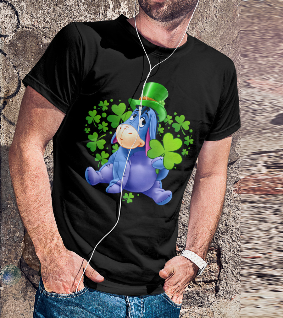 Eeyore St. Patrick's Day Clover Hat T-Shirt