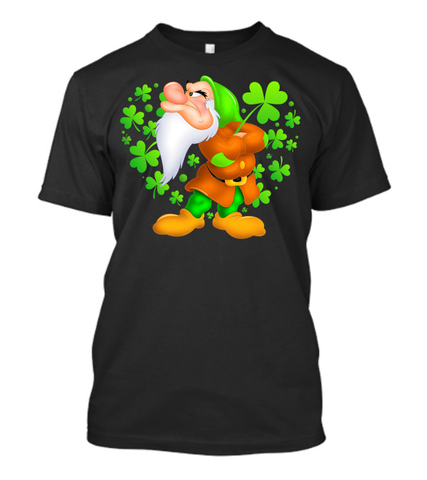 Grumpy Dwarf With Shamrock T-Shirt