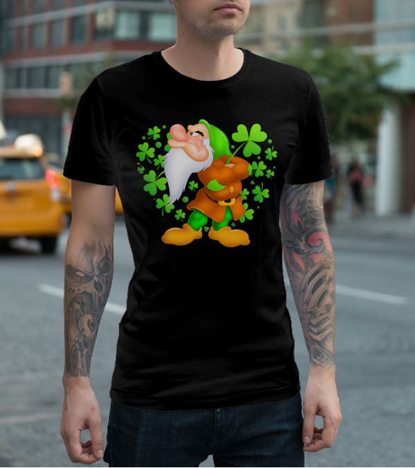 Grumpy Dwarf With Shamrock T-Shirt
