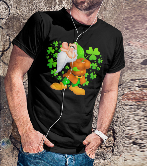 Grumpy Dwarf With Shamrock T-Shirt