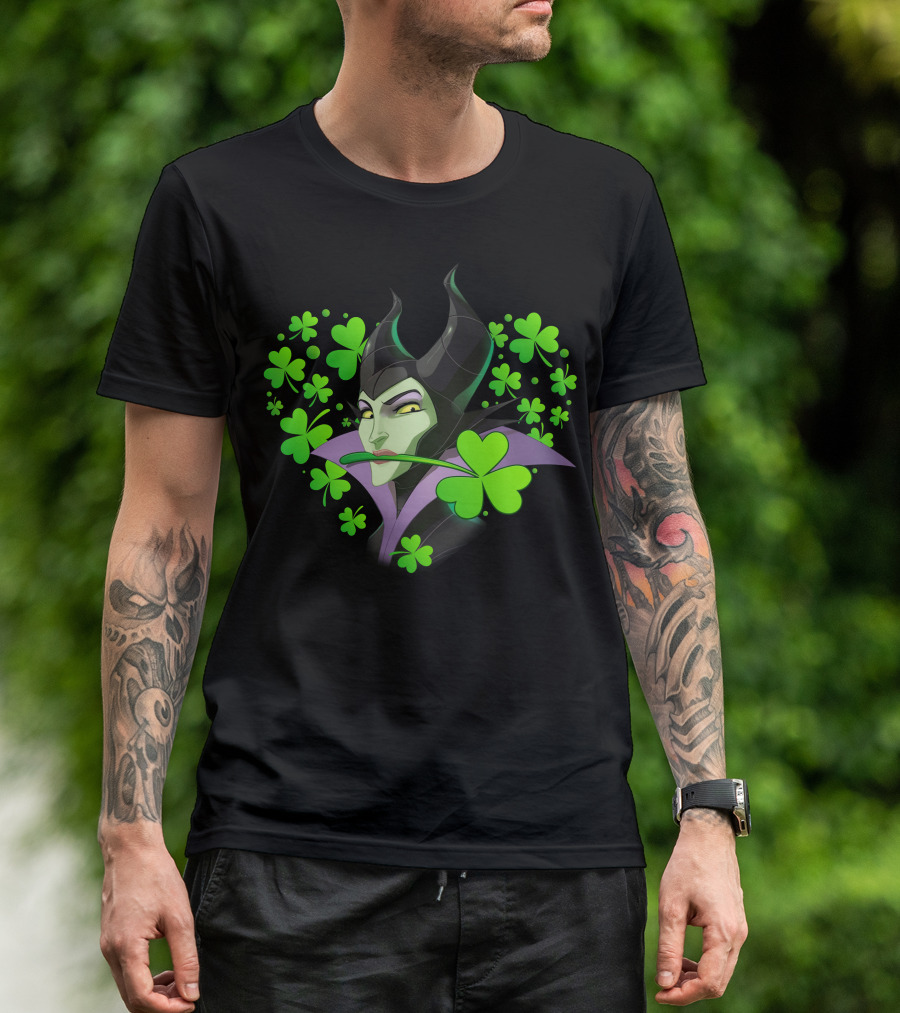 Maleficent Shamrock Heart T-Shirt