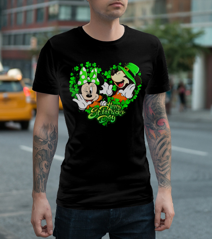 Happy St. Patrick's Day Mickey Minnie T-Shirt