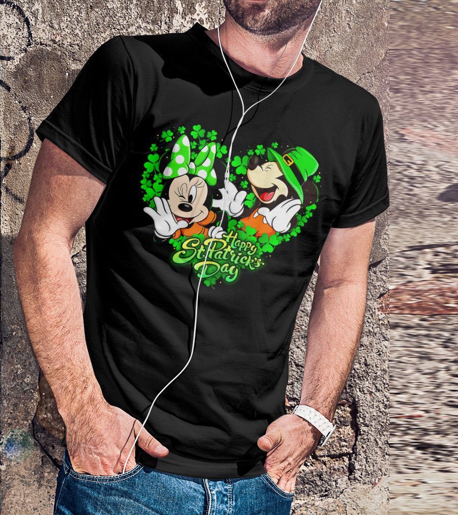 Happy St. Patrick's Day Mickey Minnie T-Shirt
