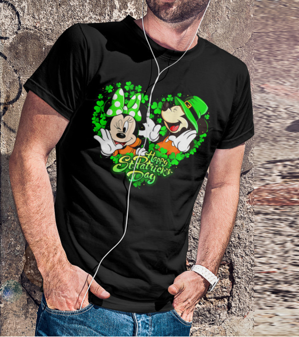 Happy St. Patrick's Day Mickey Minnie T-Shirt