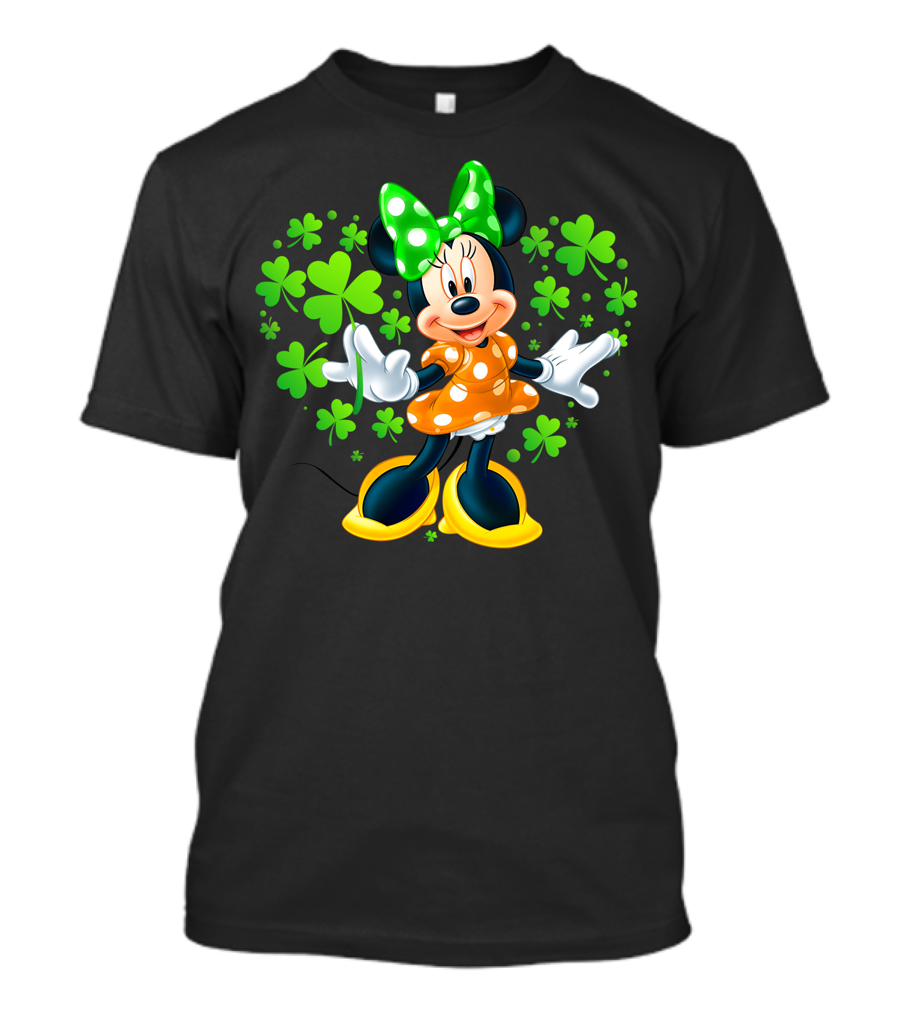 Minnie Mouse Green Clover Polka Dots T-Shirt