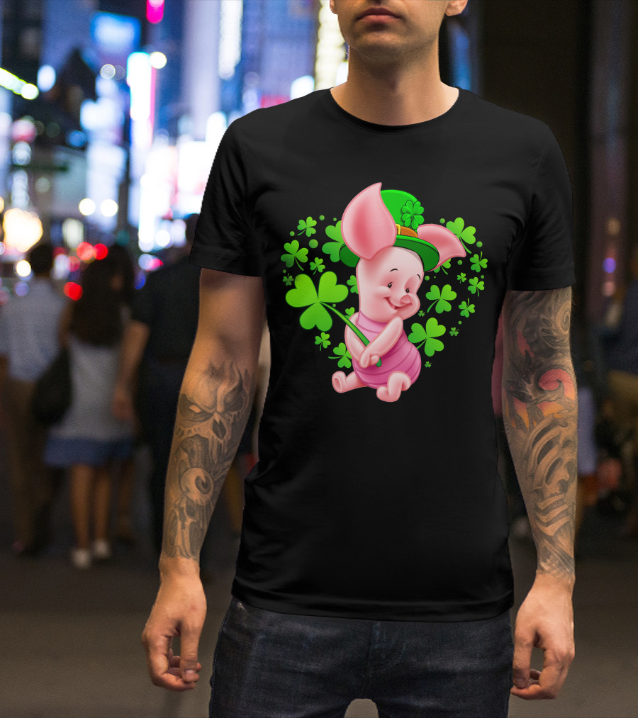 Piglet St. Patrick's Day Clover Celebration T-Shirt