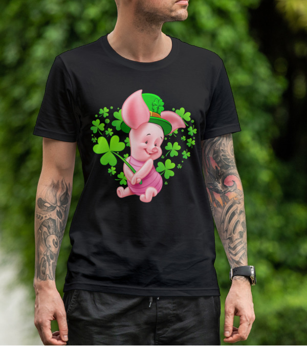 Piglet St. Patrick's Day Clover Celebration T-Shirt
