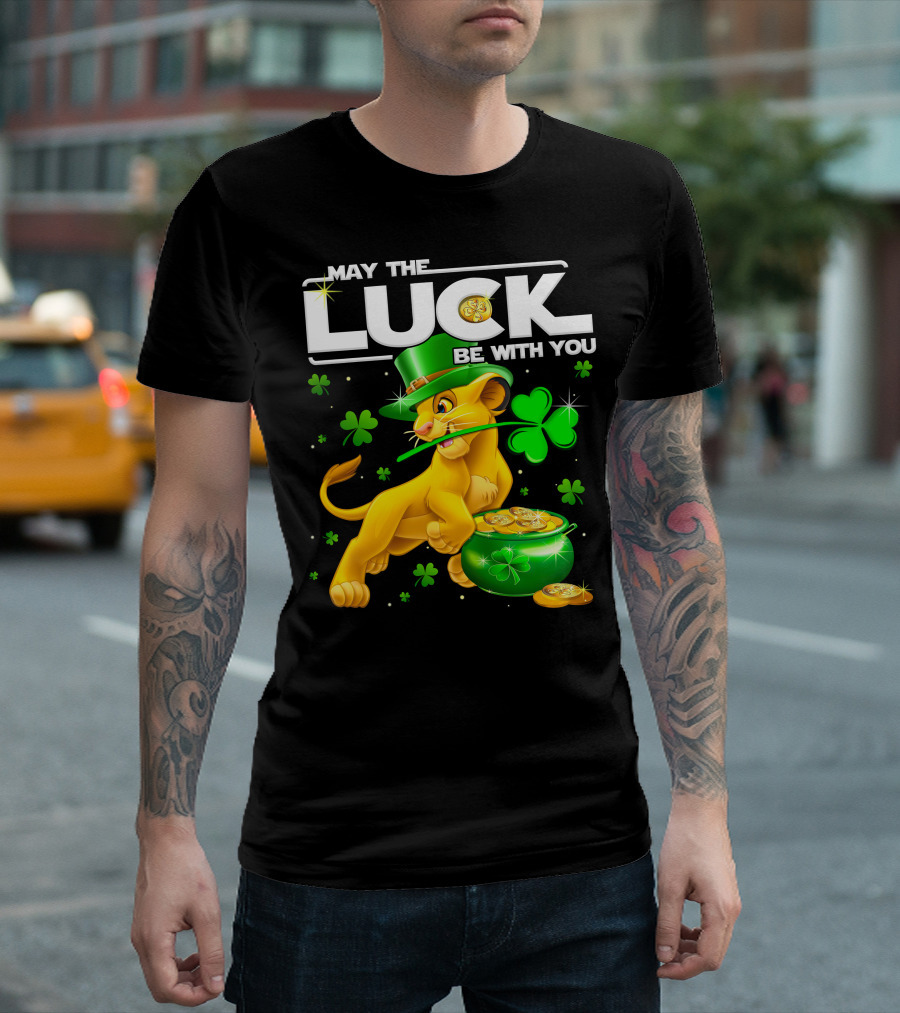 May The Luck Be With You Simba St Patrick's Day T-Shirt