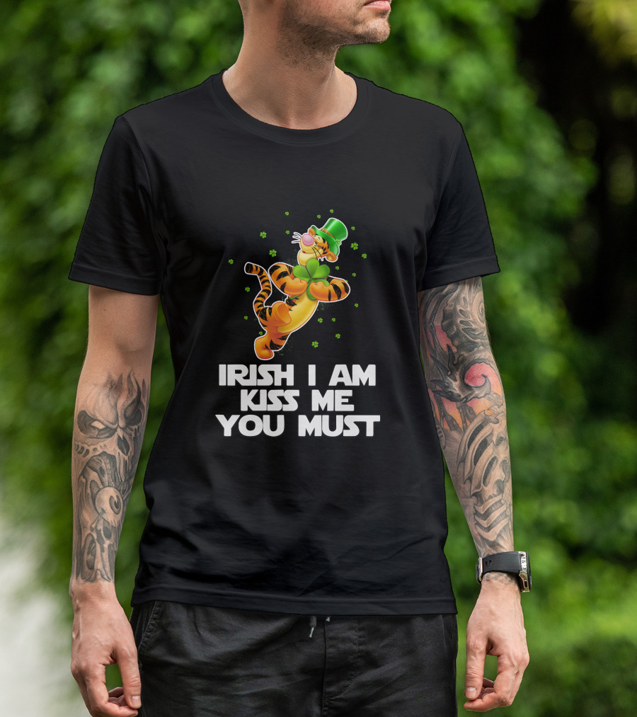 Tigger Irish I Am Kiss Me You Must St. Patrick's Day Clover T-Shirt