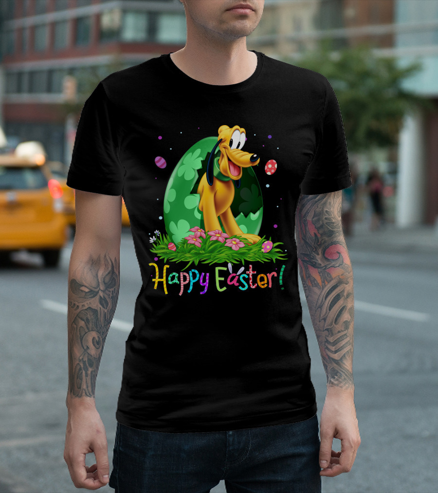 Happy Easter Pluto Disney Easter Egg Hunt T-Shirt