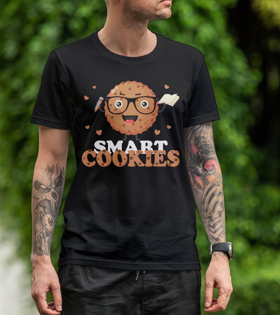 SMART COOKIES Book Pencil Glasses T-Shirt