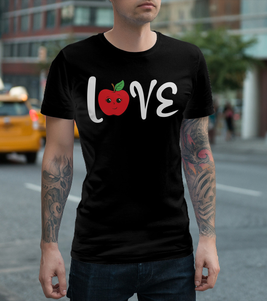 Love Cute Apple Emoji T-Shirt