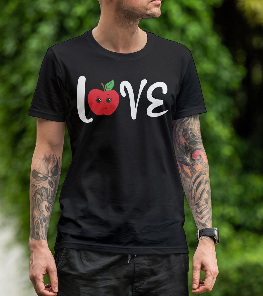 Love Cute Apple Emoji T-Shirt