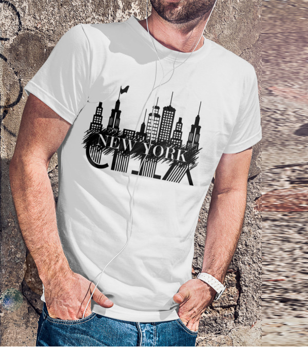 NEW YORK CITY Skyline Architecture Illustration With Skyscrapers T-Shirt