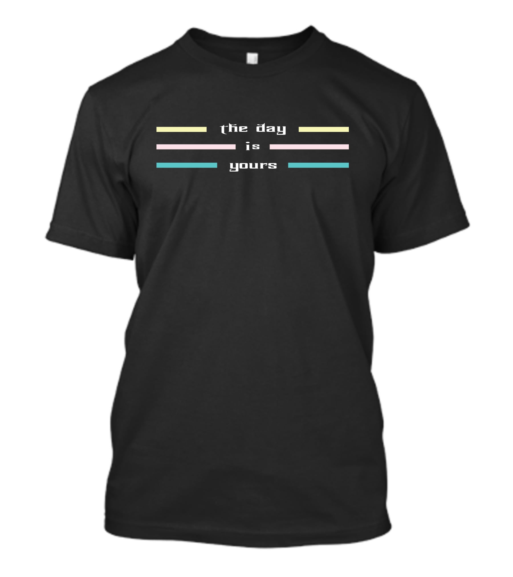 The Day Is Yours Colorful Retro Lines T-Shirt
