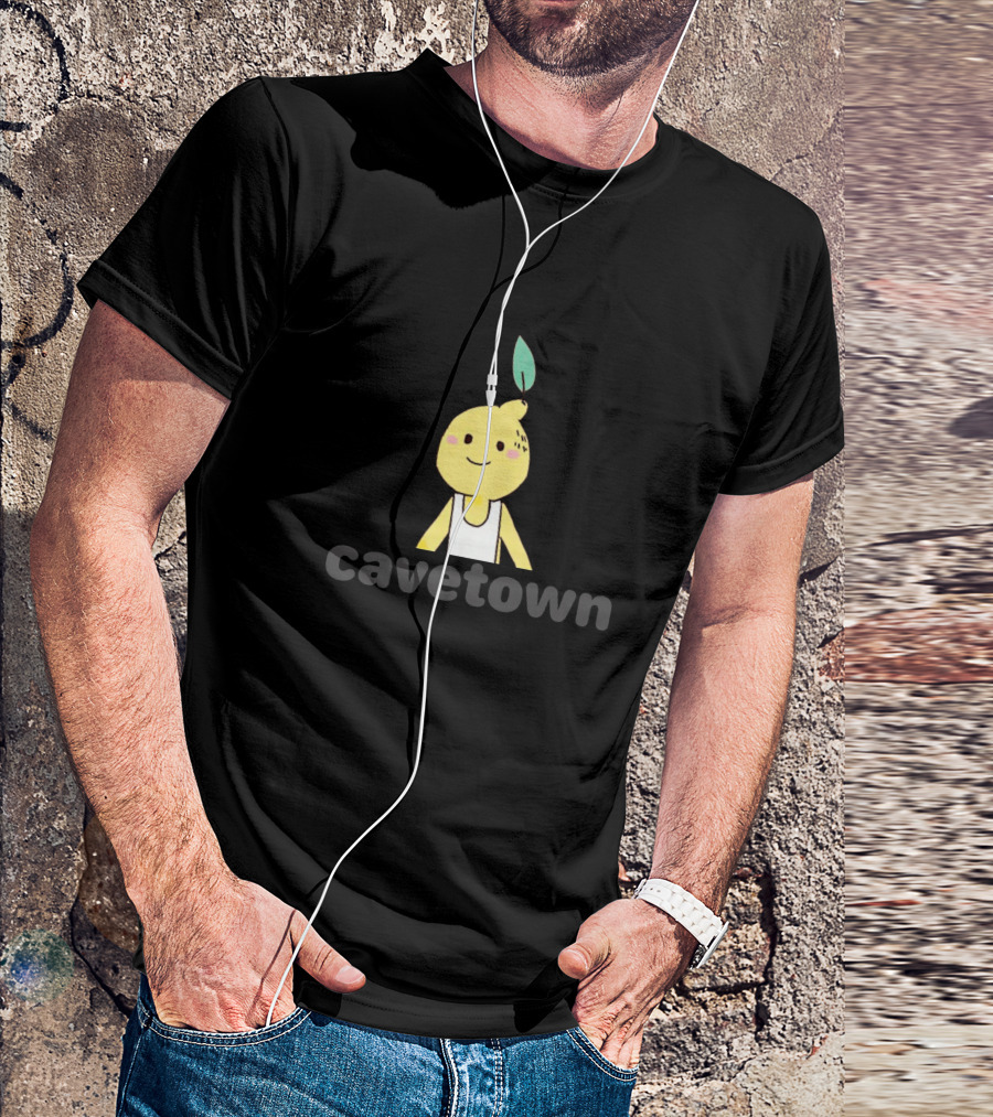 Cavetown Lemon Boy Character With Leaf And White T-Shirt