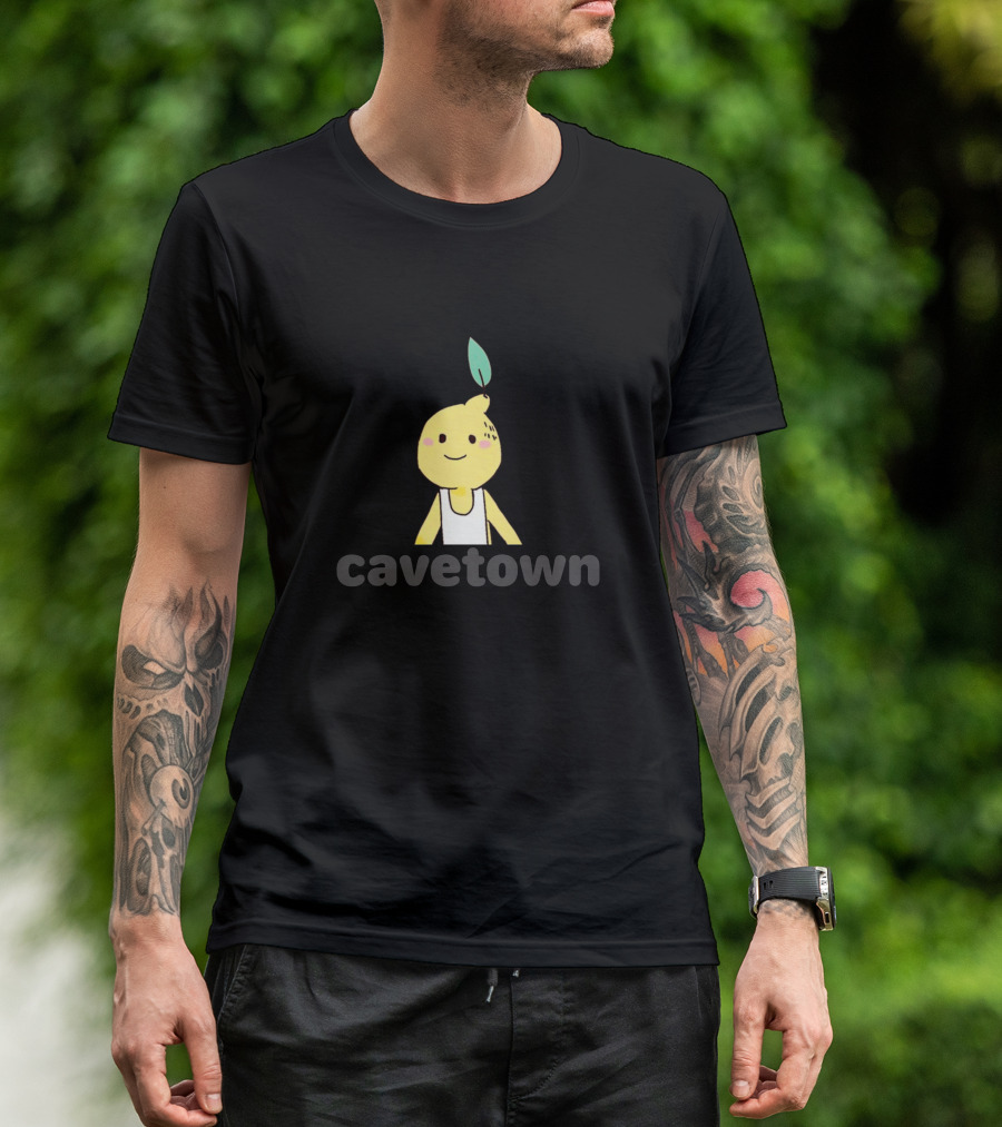 Cavetown Lemon Boy Character With Leaf And White T-Shirt