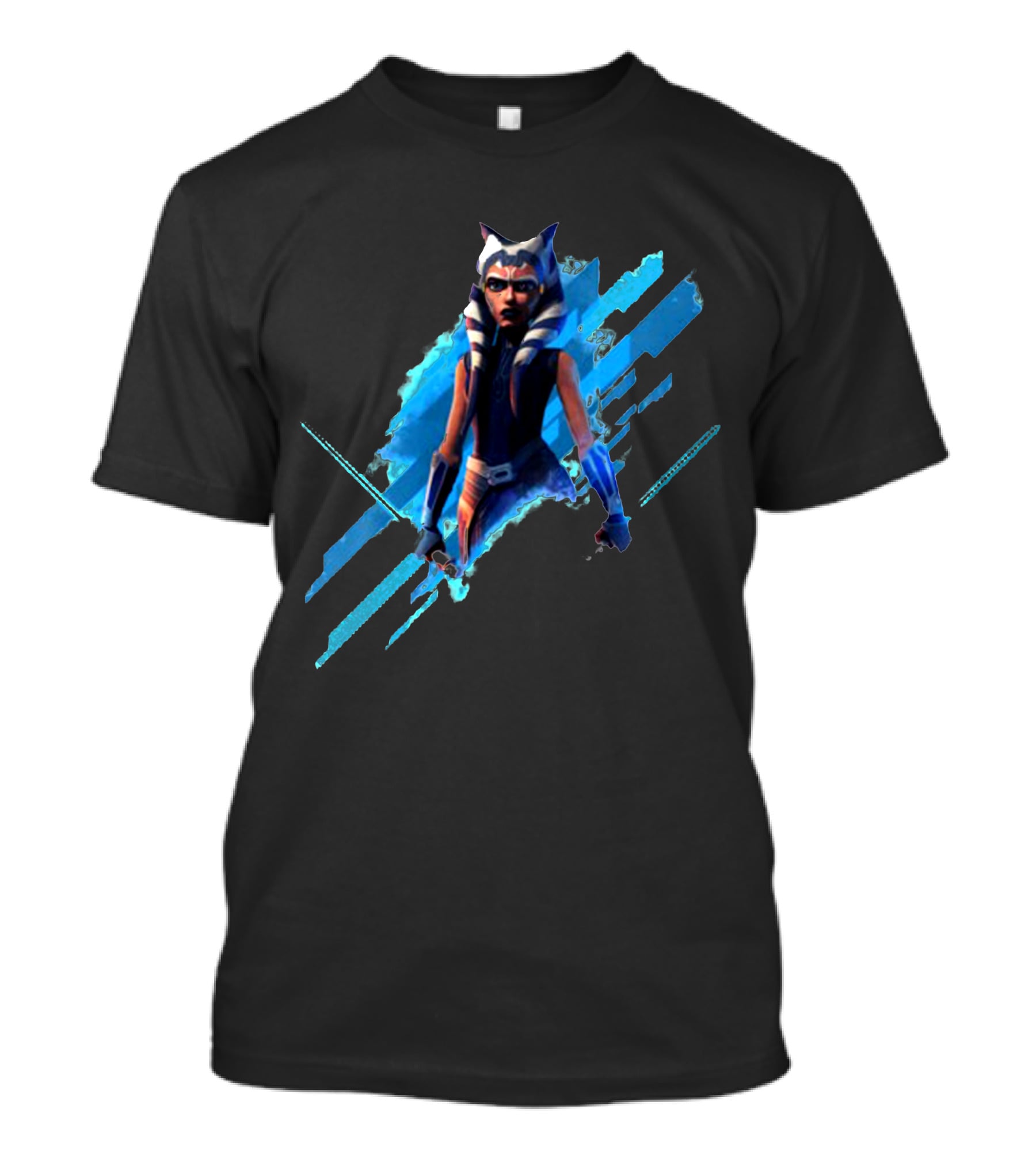 Ahsoka Tano Digital Blue Lightsaber T-Shirt