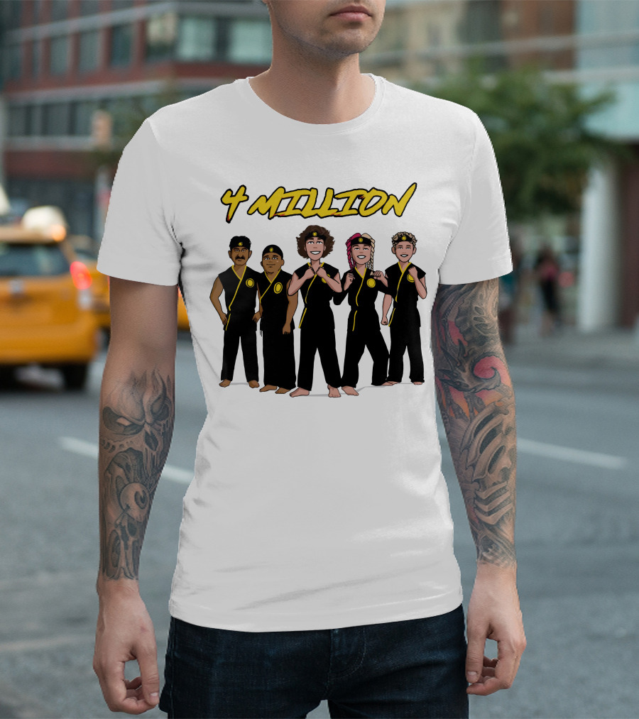 4 Million Karate Squad Celebrating Subscribers T-Shirt