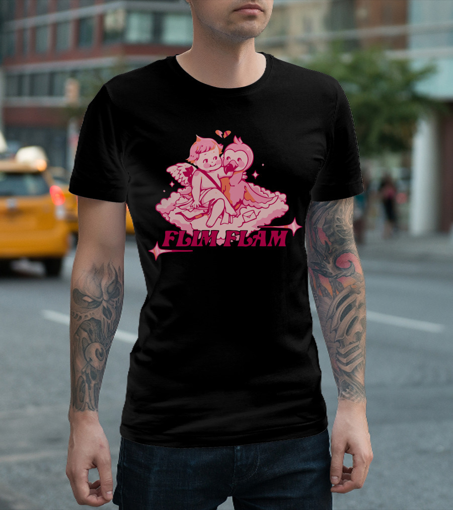 FLIM FLAM CUPID FLAMINGO T-Shirt