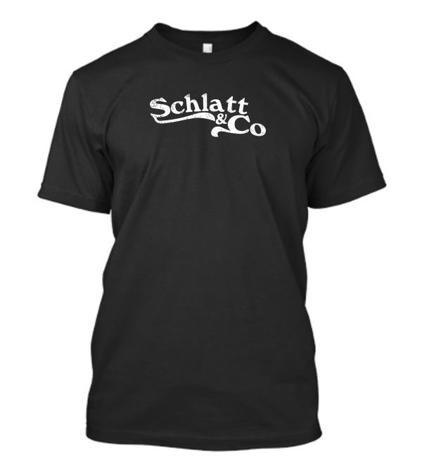 Schlatt And Co Retro Style Logo With Vintage Font Elements T-Shirt