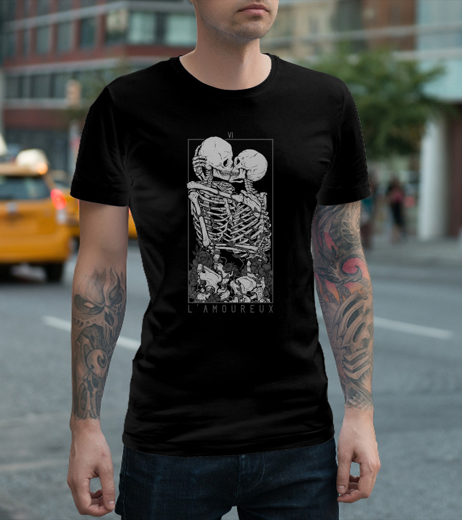 VI L'Amoureux Les Amoureux Classique Skeleton Embrace T-Shirt