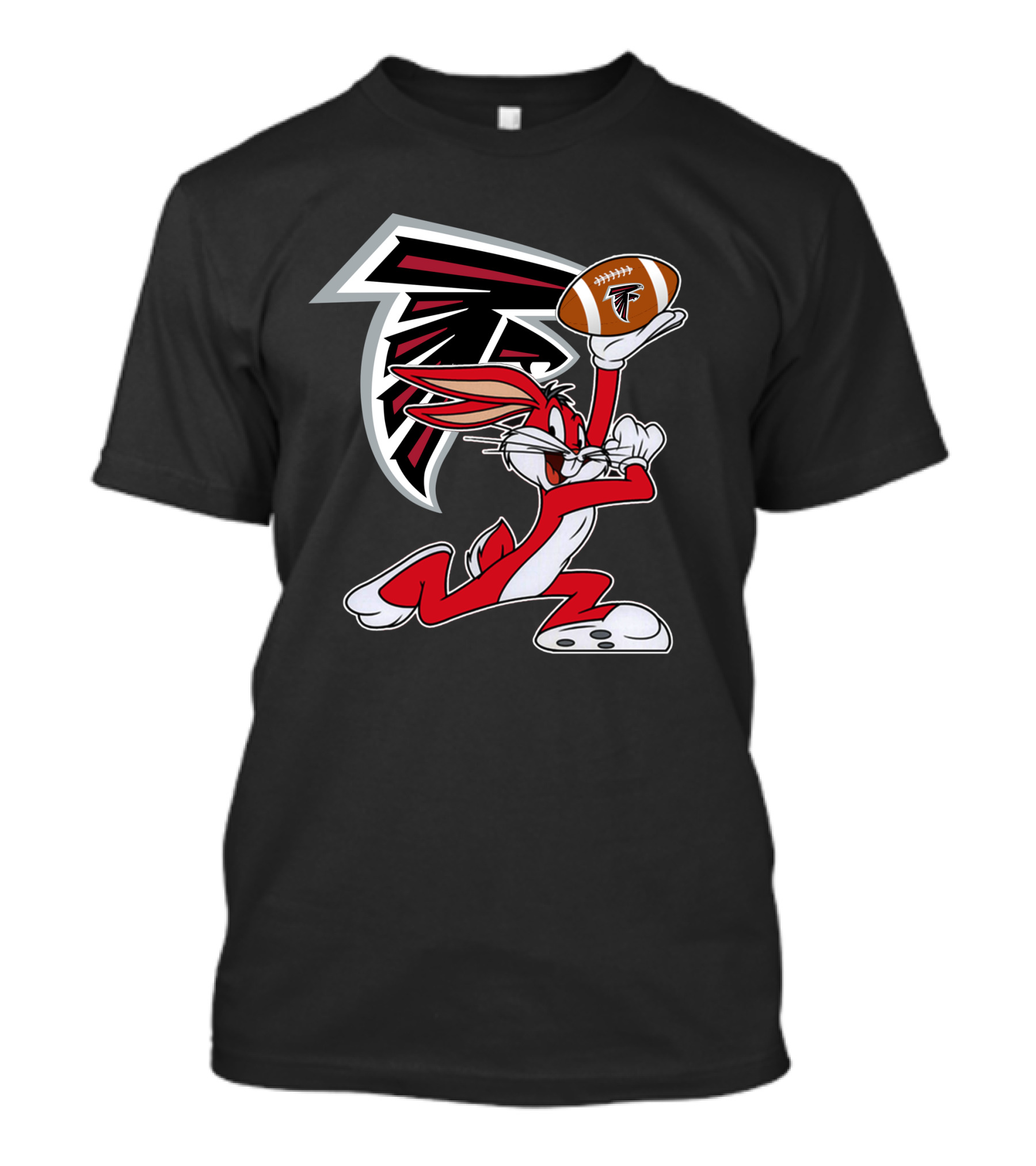Atlanta Falcons Bunny Holding Football T-Shirt