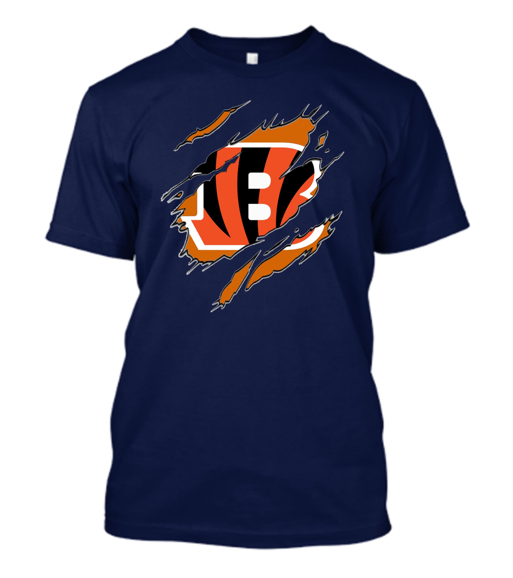 Cincinnati Bengals Claw Mark Logo Tearing Effect T-Shirt