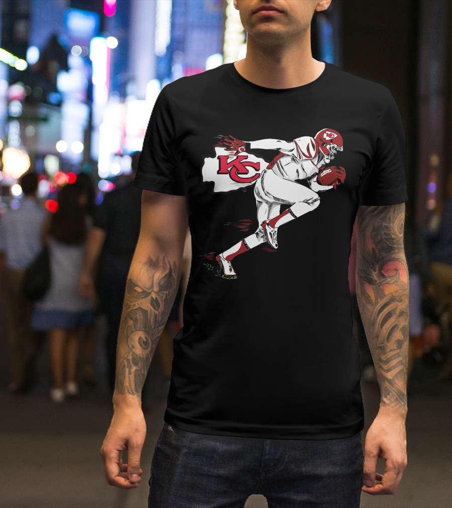 Kansas City Chiefs KC Football Player Action T-Shirt
