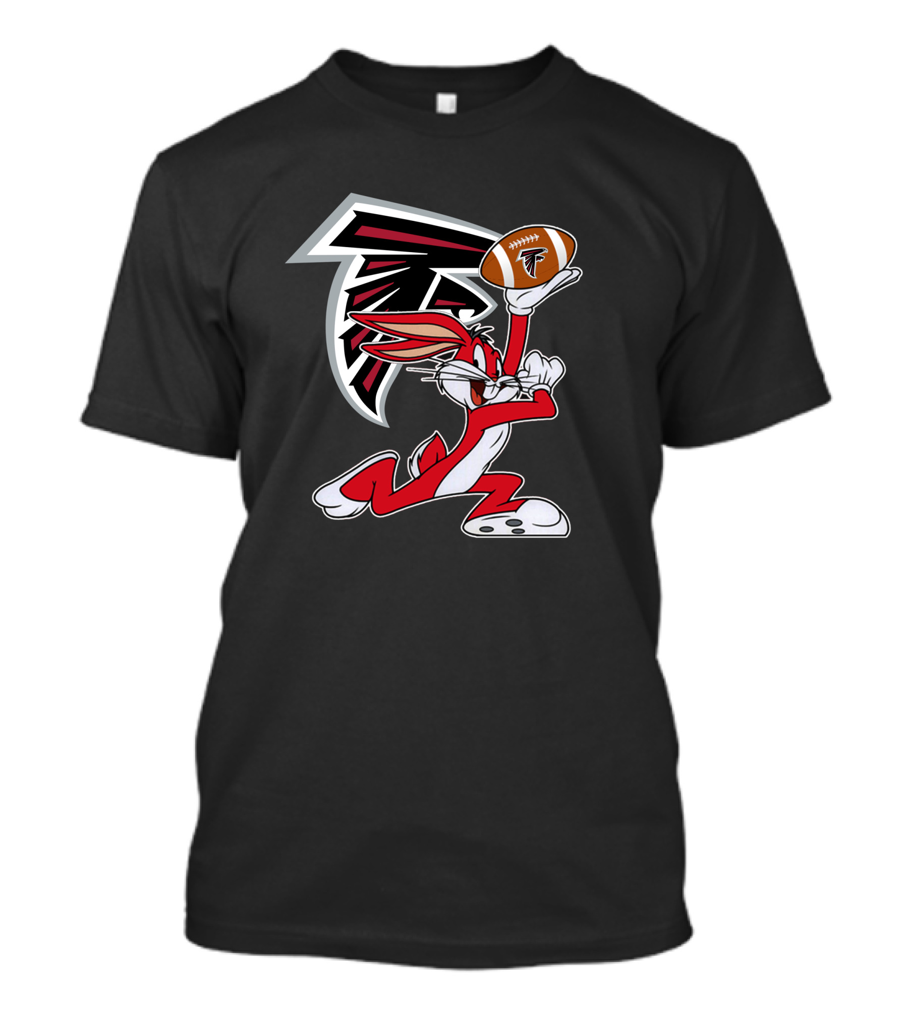 Atlanta Falcons Bugs Bunny Holding Football T-Shirt