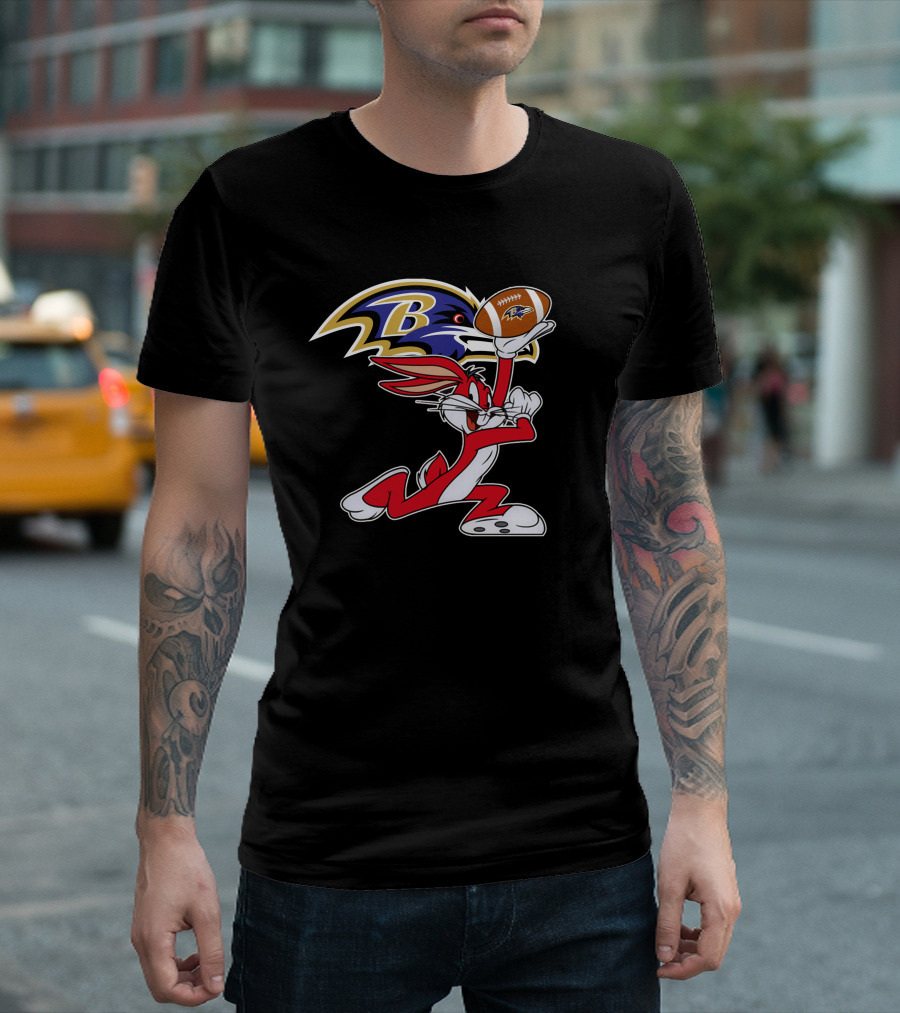 Baltimore Ravens Bugs Bunny Football Chiefs T-Shirt