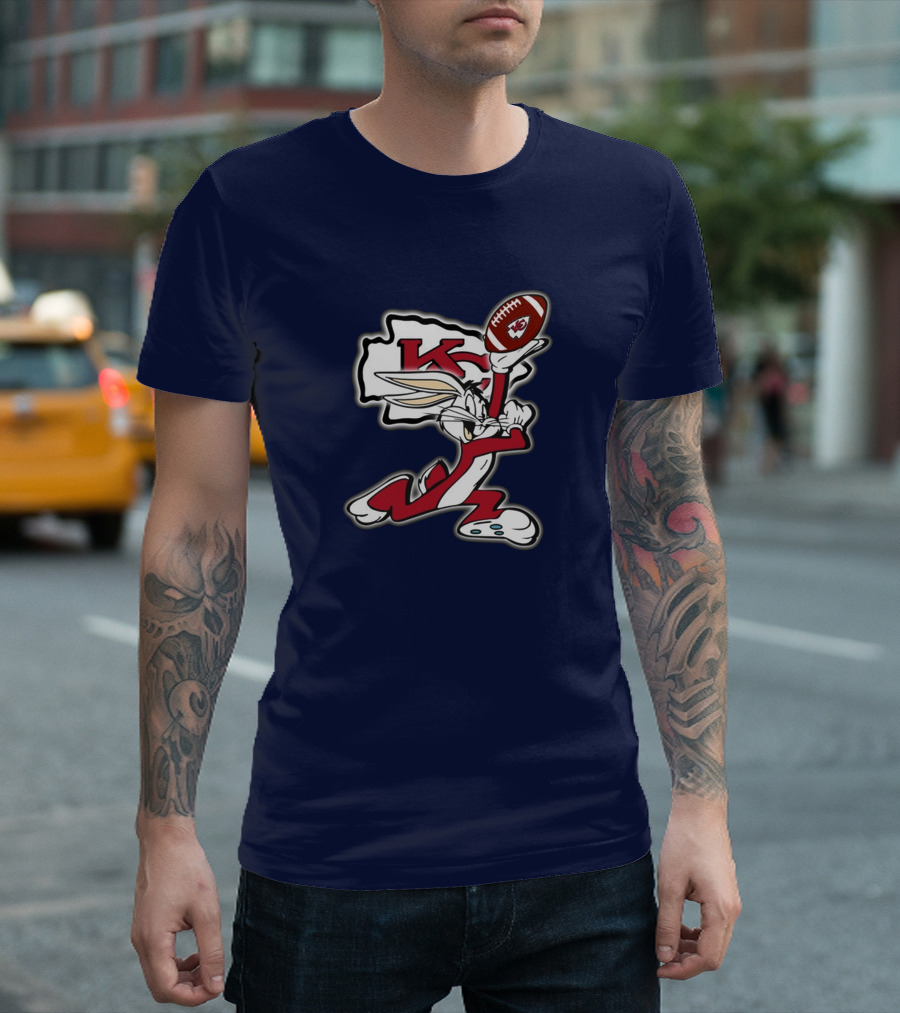 Kansas City Chiefs Bugs Bunny Football Kansas State T-Shirt