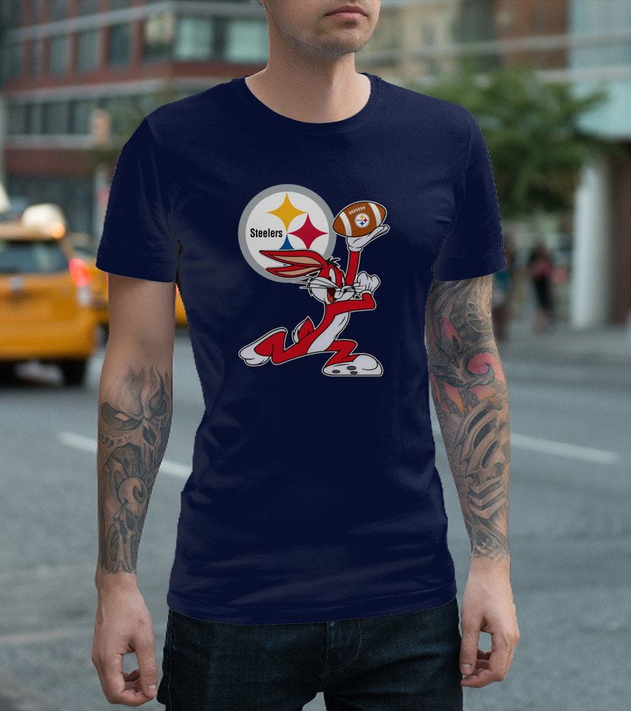 Pittsburgh Steelers Bunny Football T-Shirt