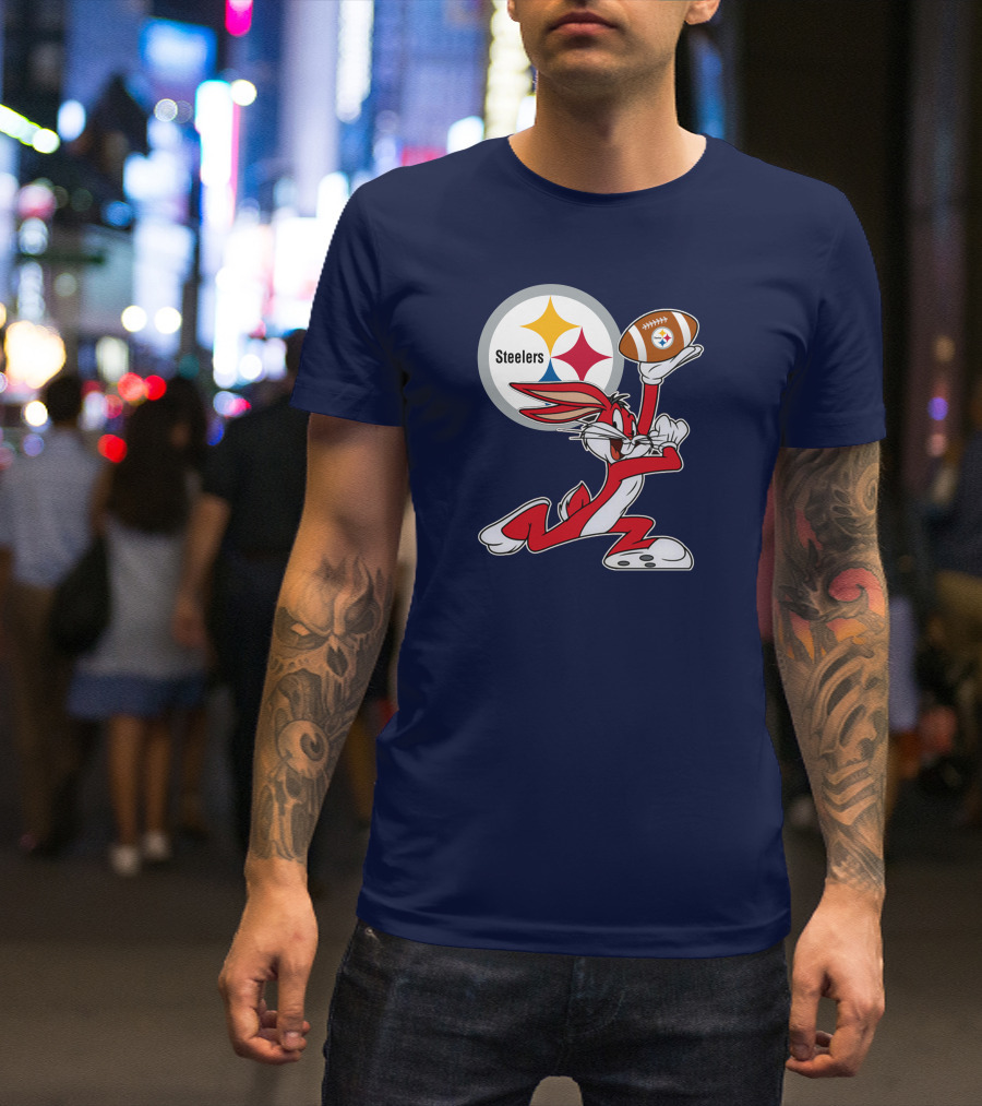 Pittsburgh Steelers Bunny Football T-Shirt
