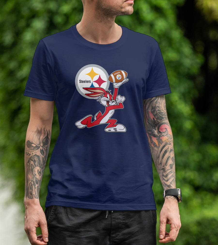 Pittsburgh Steelers Bunny Football T-Shirt