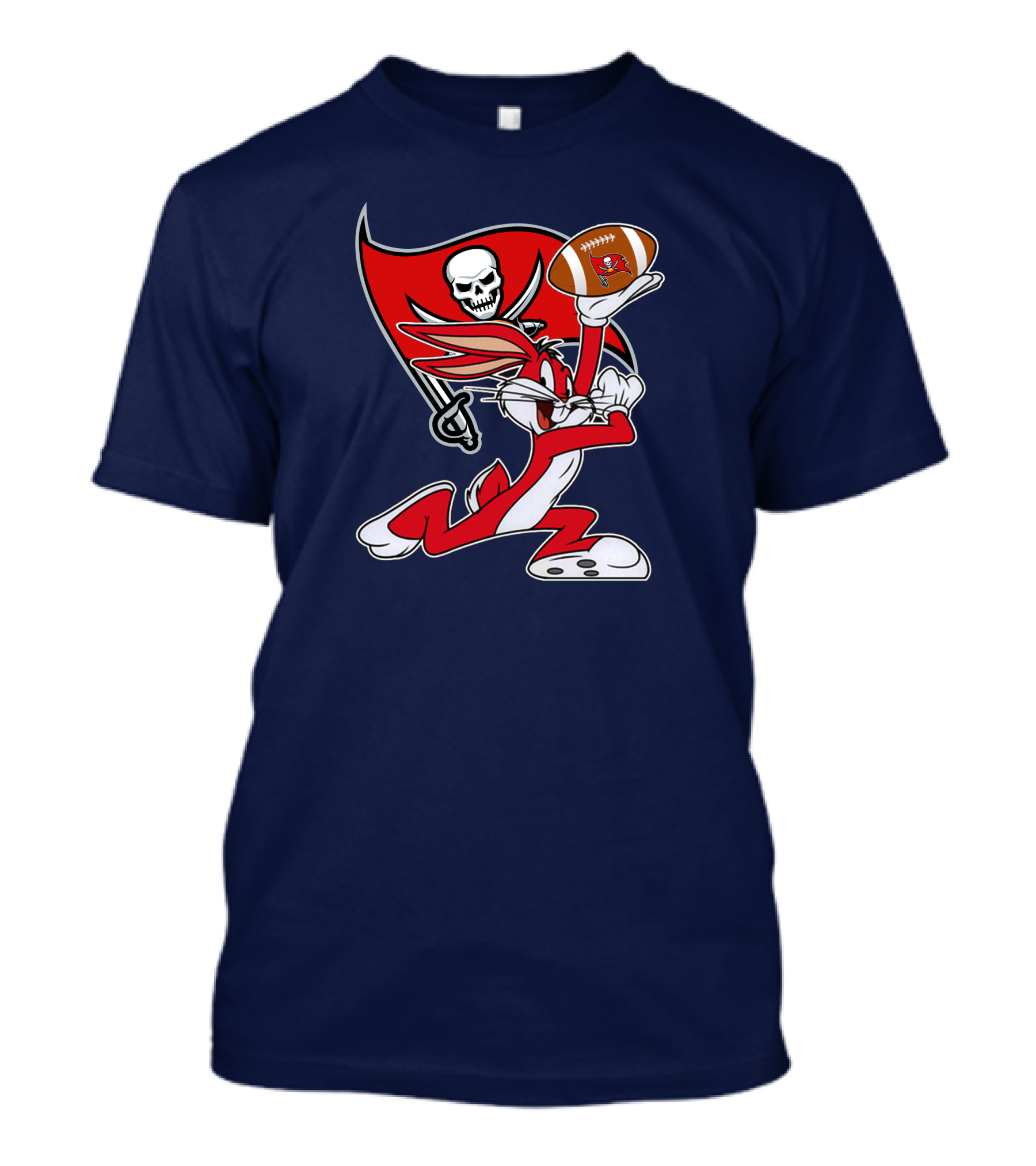 Bugs Bunny Tampa Bay Buccaneers Football Flag T-Shirt