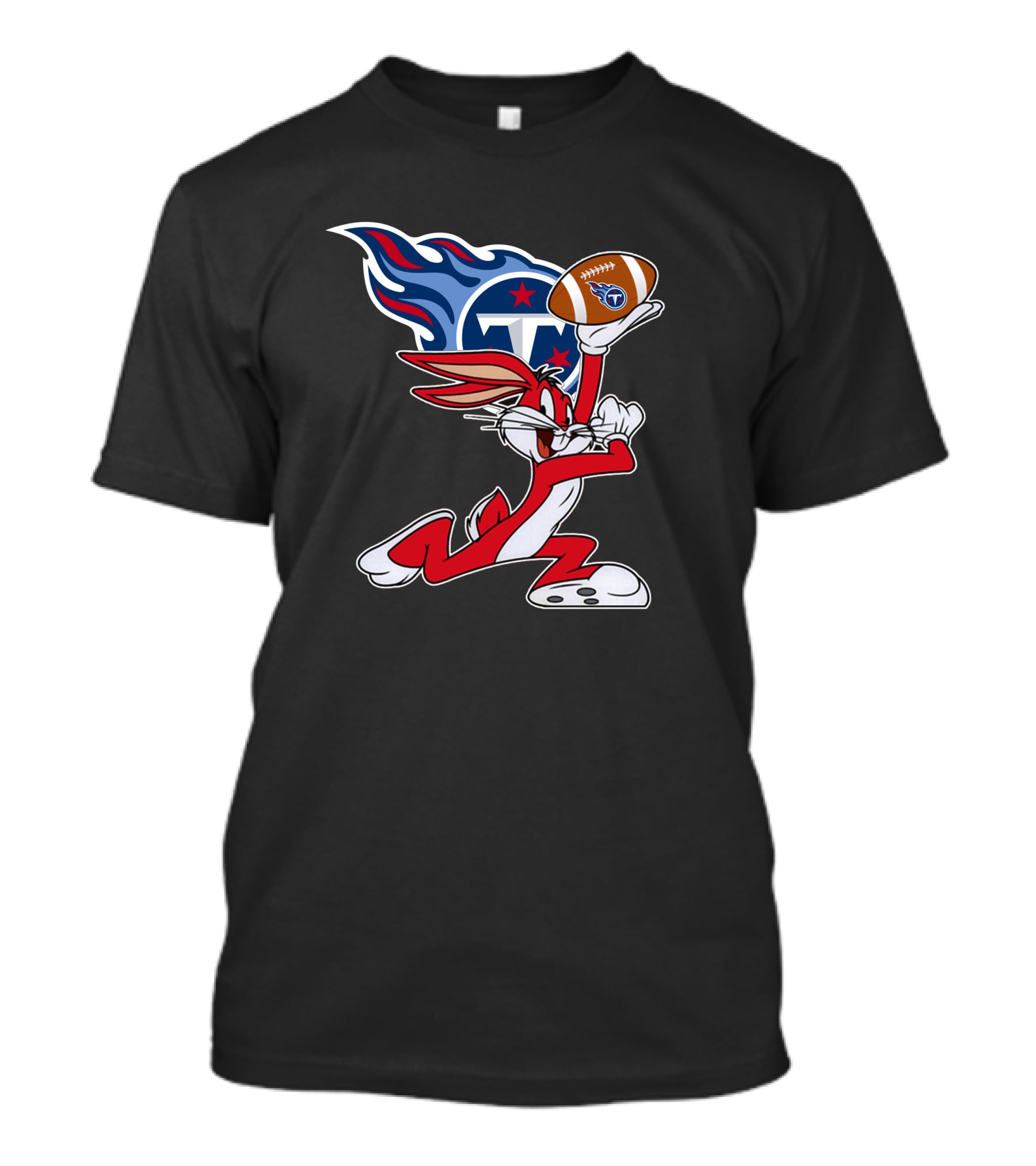Tennessee Titans Bunny Carrying Football With Titans T-Shirt