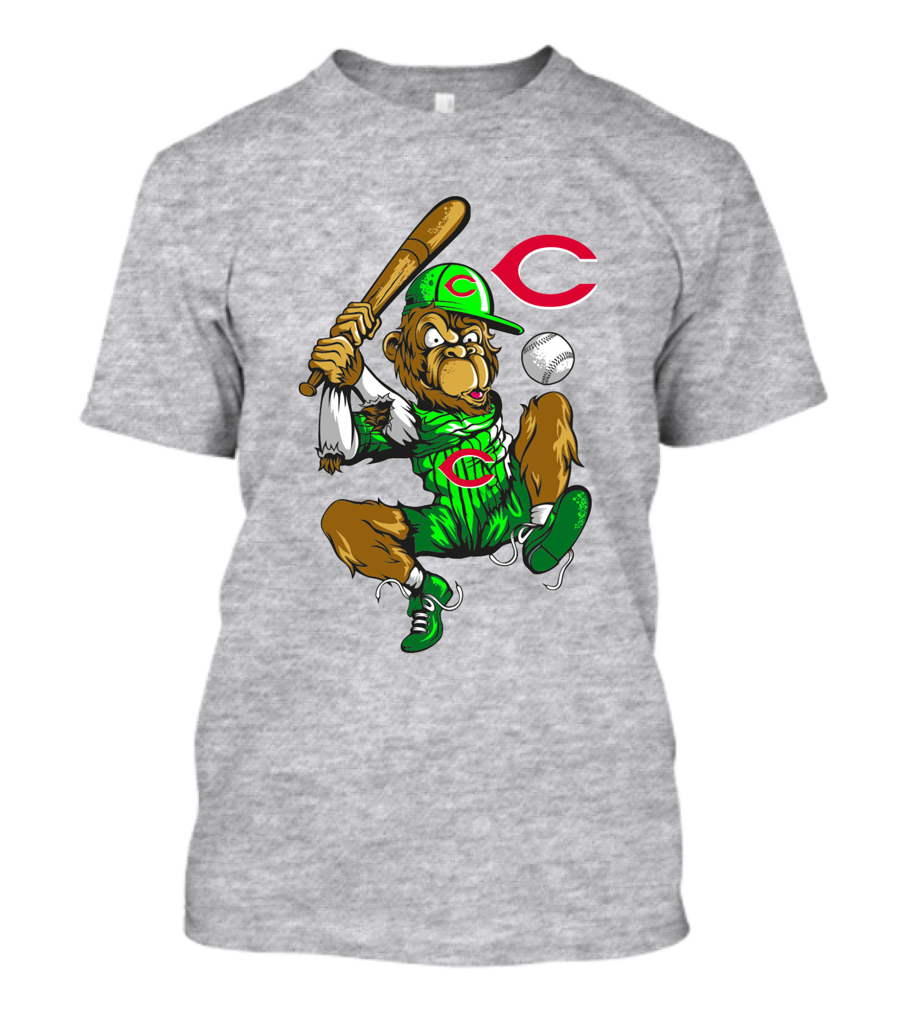 Cincinnati Reds Baseball Gorilla Mascot Home Run T-Shirt