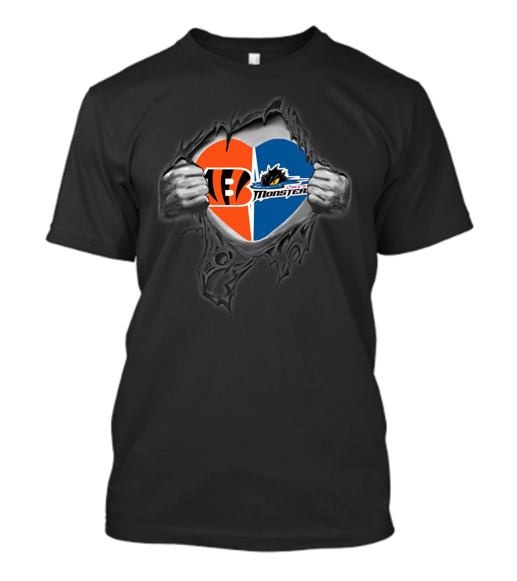 Bengals Cleveland Monsters Heart-Shaped Team Spirit T-Shirt