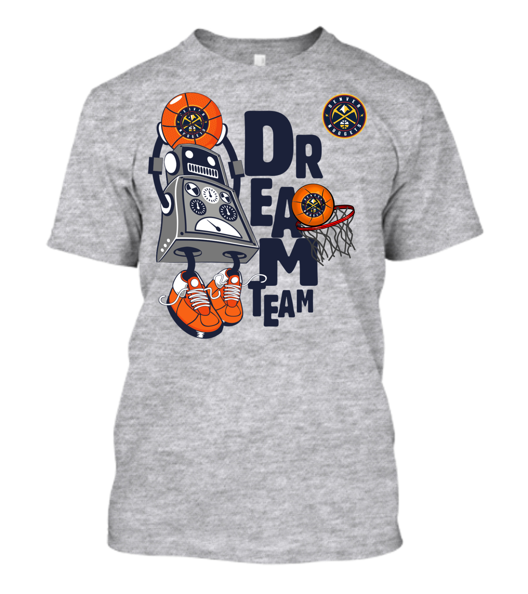 Denver Nuggets Dream Team Robot Basketball Hoops T-Shirt
