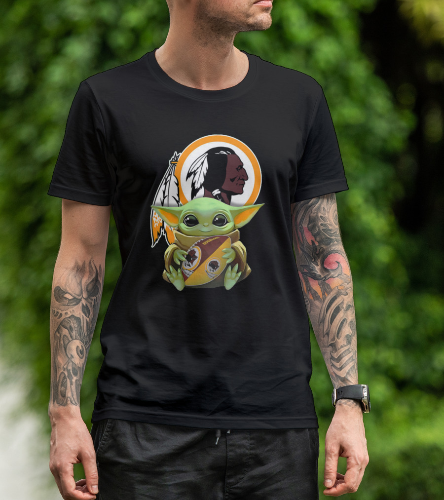 Washington Redskins Baby Yoda Football Team T-Shirt