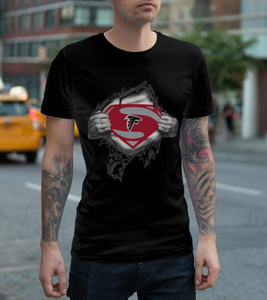 Atlanta Falcons Super Logo Emblem Tear T-Shirt
