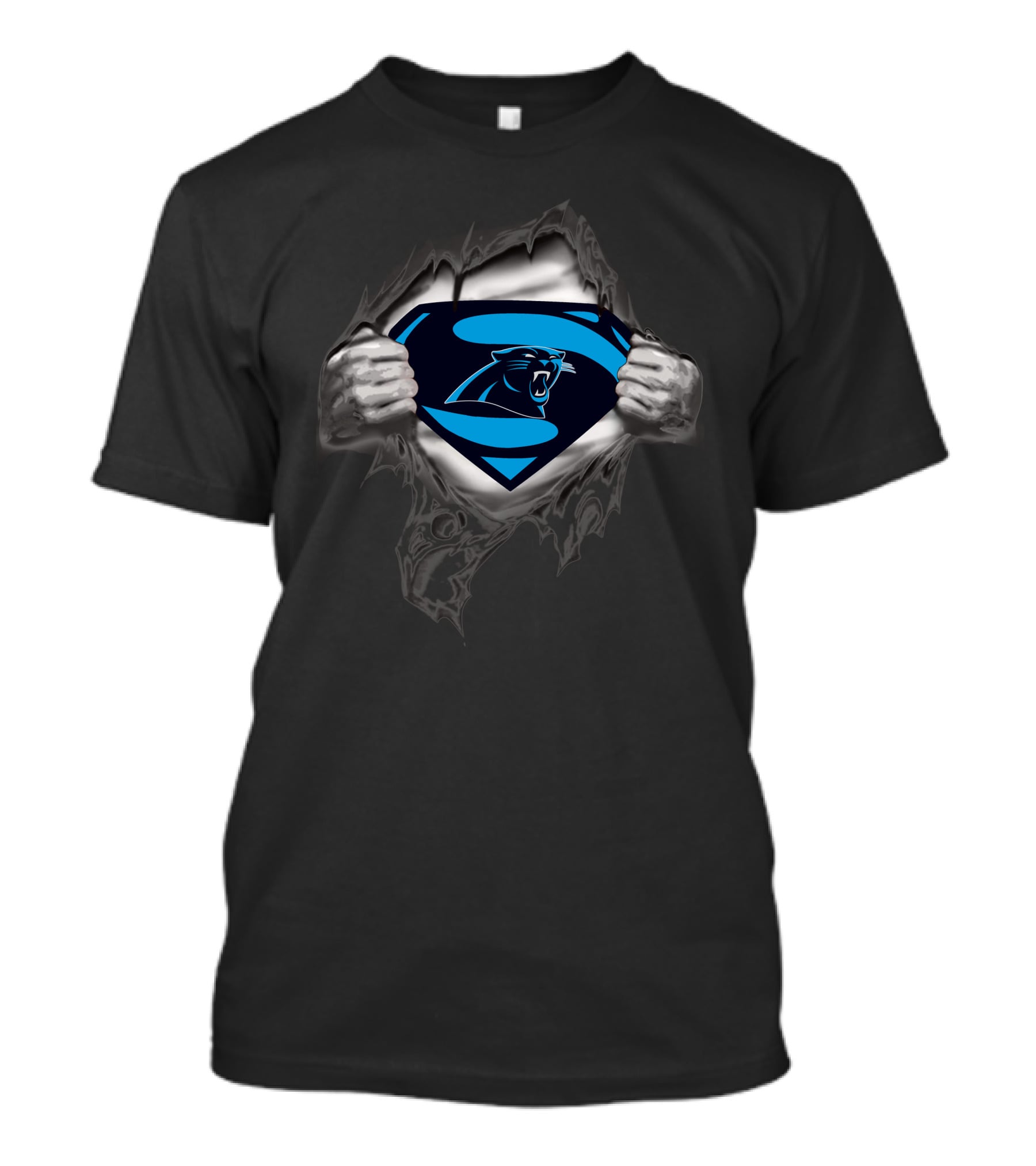 Carolina Super Man Panthers Logo Superman Emblem T-Shirt