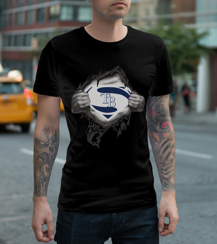 Tampa Bay Rays TB Super Man Logo Reveal T-Shirt