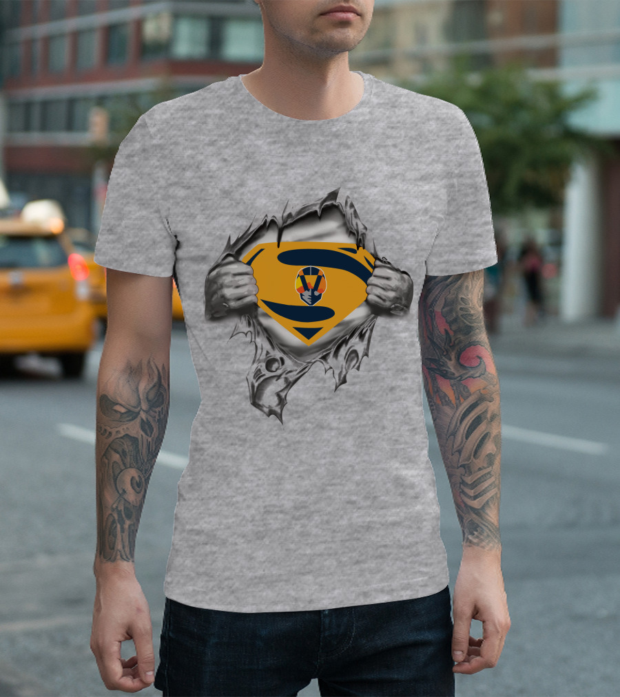 Las Vegas Aviators Superman Logo Rip T-Shirt