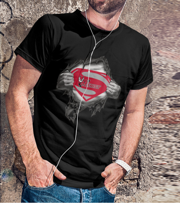 Marist College Super Hero Ripped Chest T-Shirt
