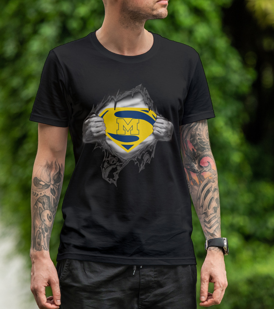 Michigan M Super Shield Comic T-Shirt